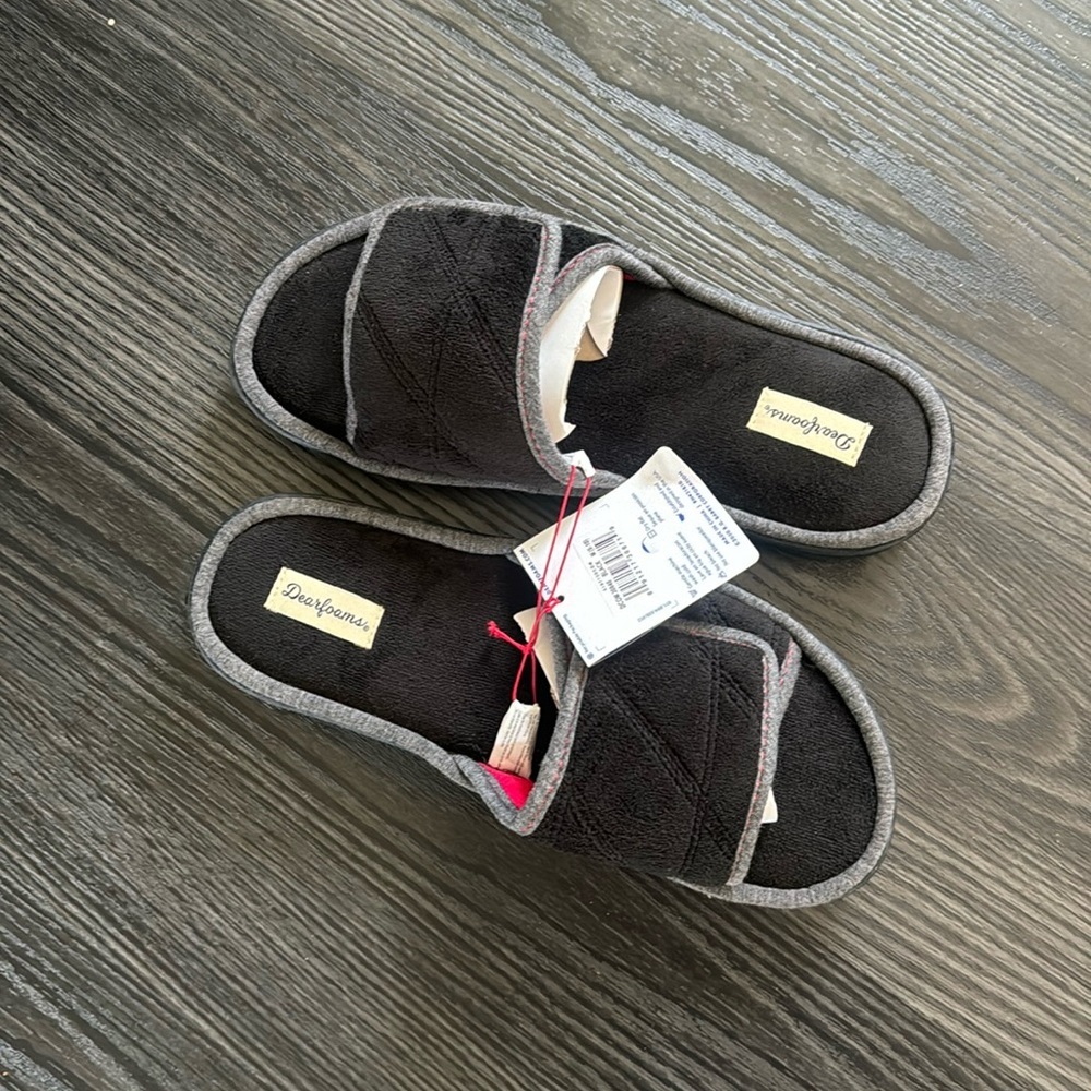 NWT🍍DEARFOAM SLIDE SLIPPERS🍍sz 9/10